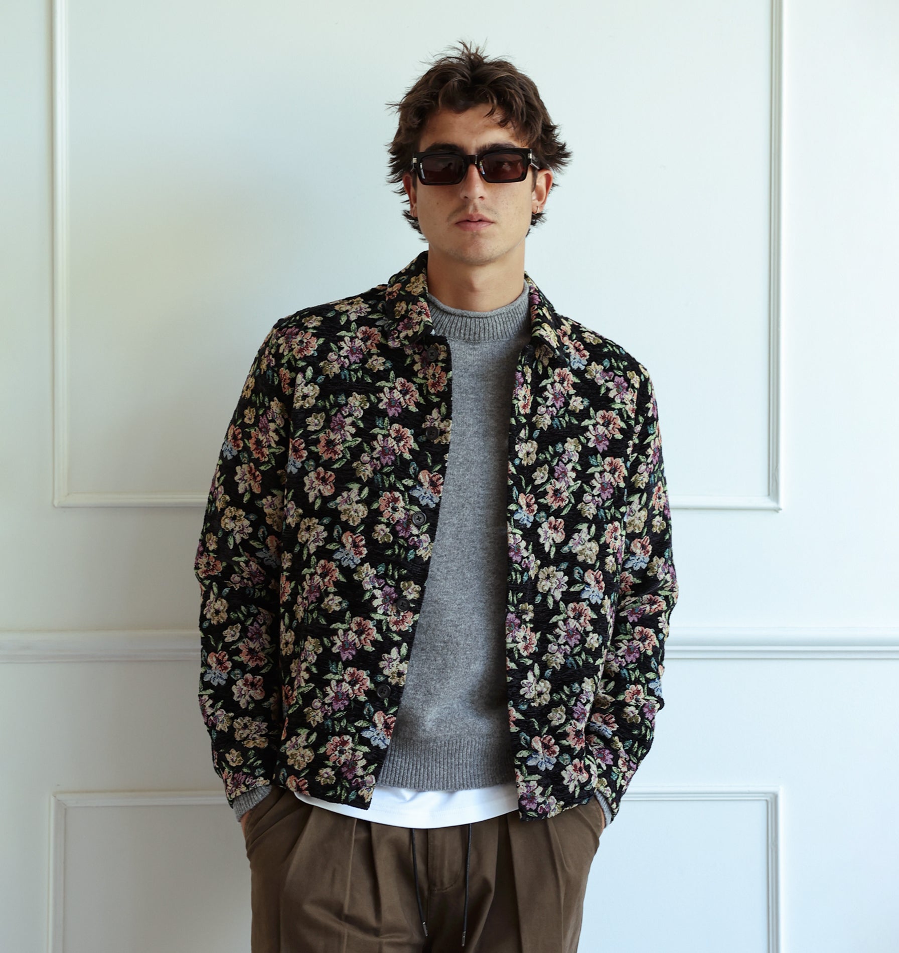 Floral Overshirt - Dark Floral