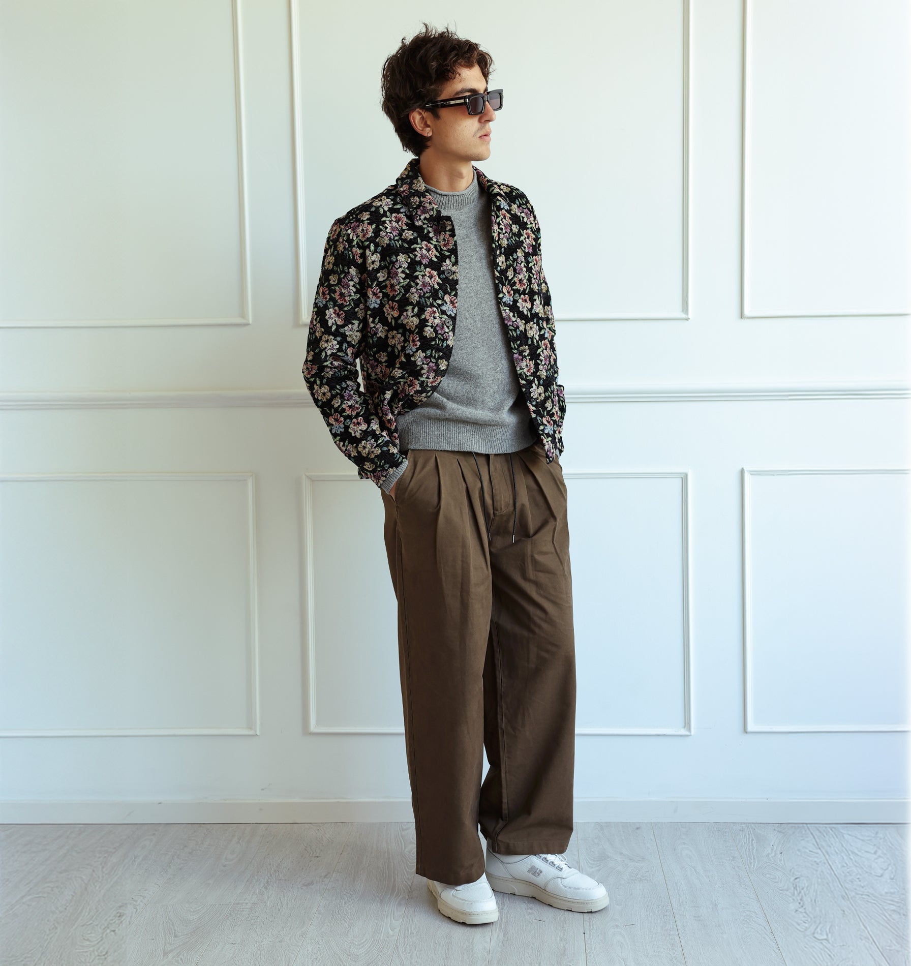Wide Leg Pleat Pant - Khaki | I Love Ugly