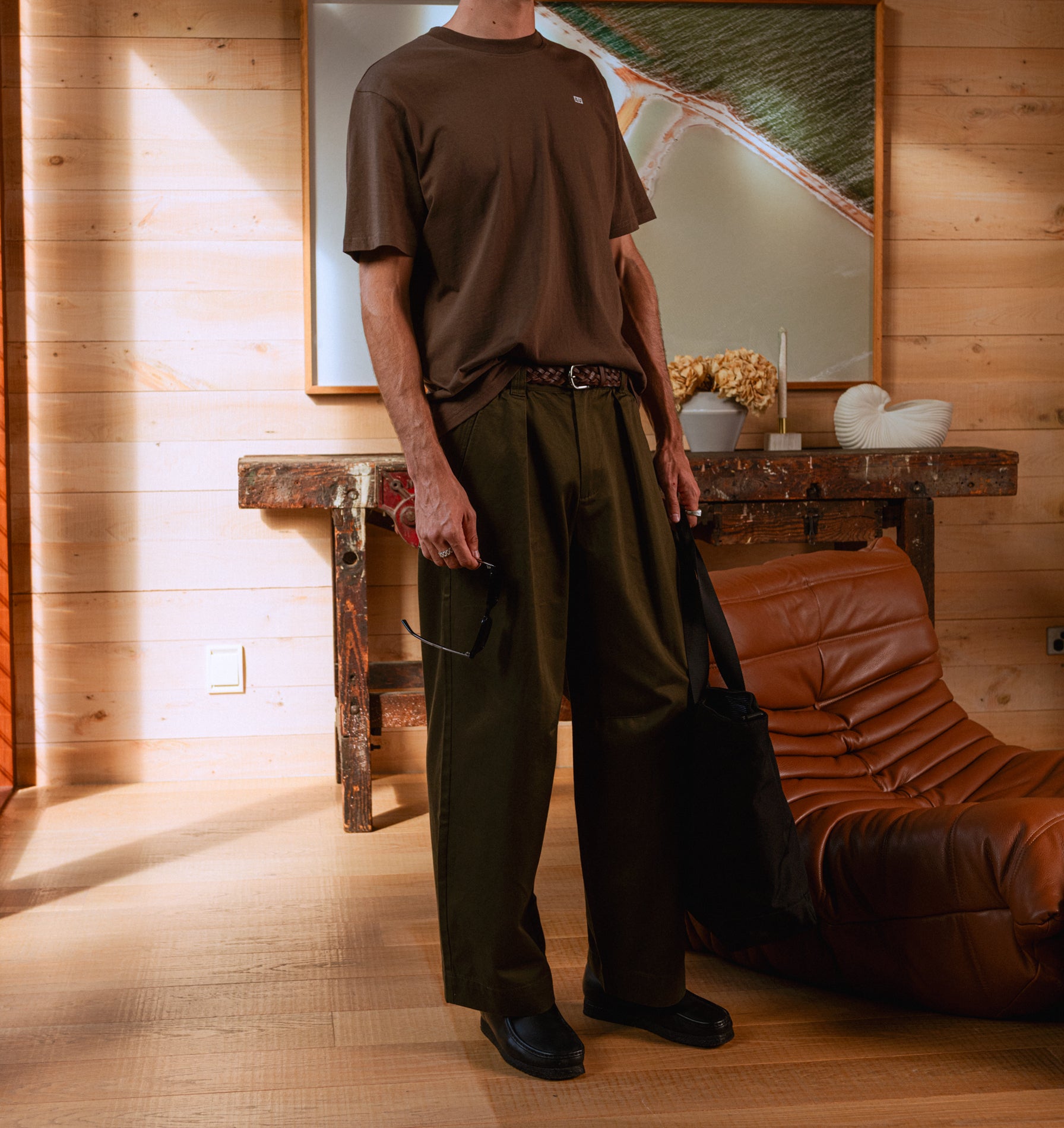 Uniform Logo Tee - Fossil Brown