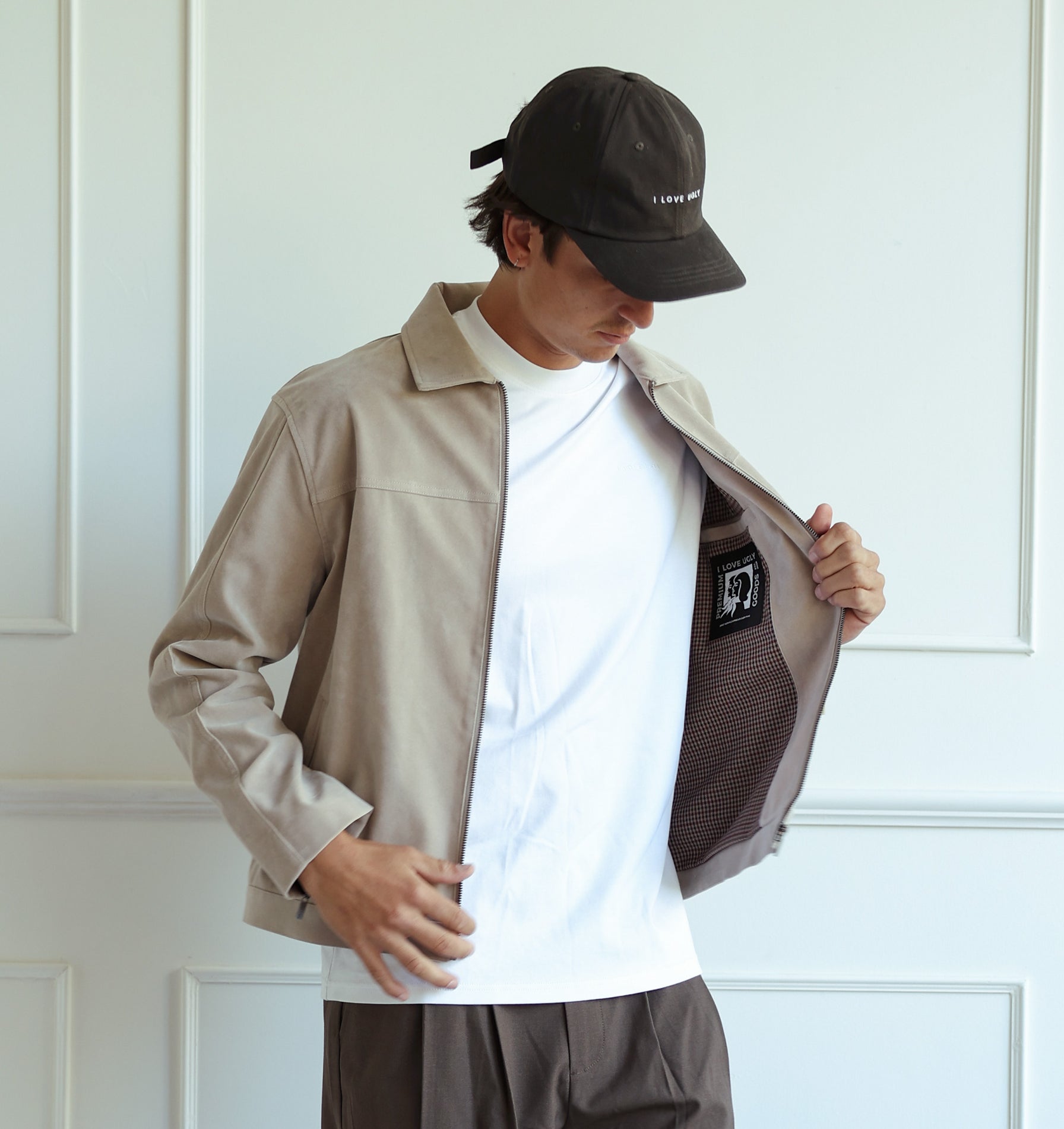 Mason Suede Jacket - Stone