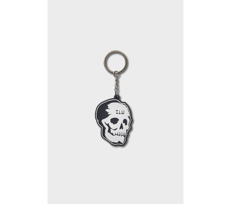 Skull Key Ring - White/Black
