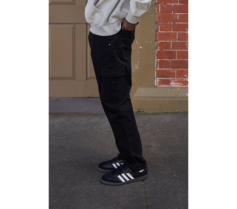 Conrad Cargo Pant Black I Love Ugly NZ